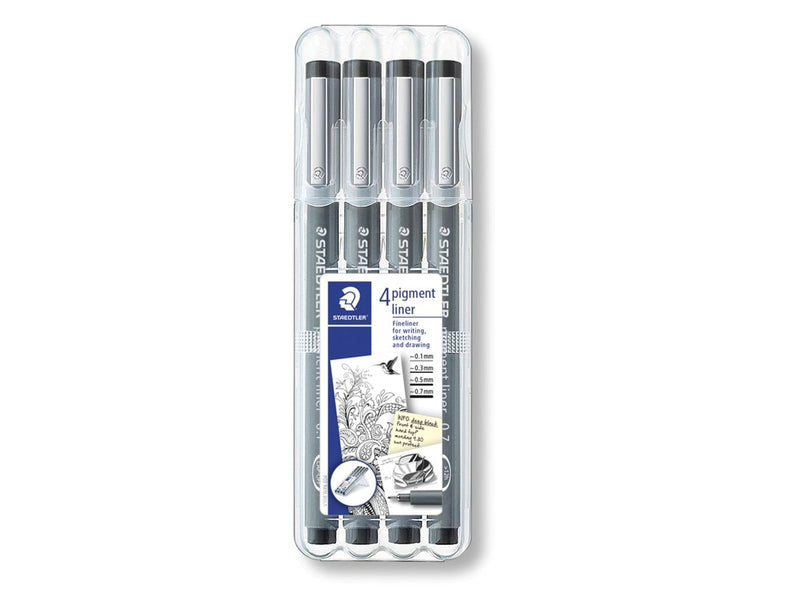 Staedtler Fineliner pigment liner black 4pcs