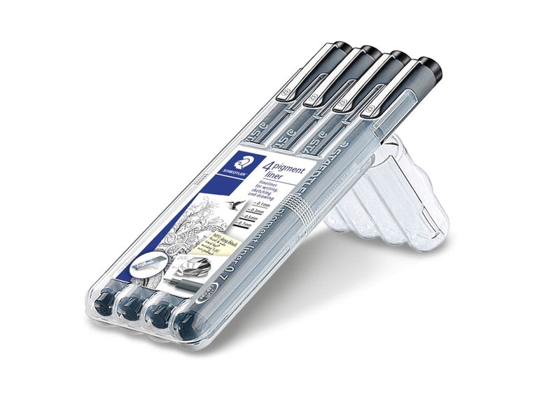 Staedtler Fineliner pigment liner black 4pcs