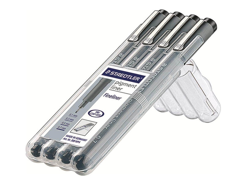Staedtler Fineliner pigment liner black 4pcs