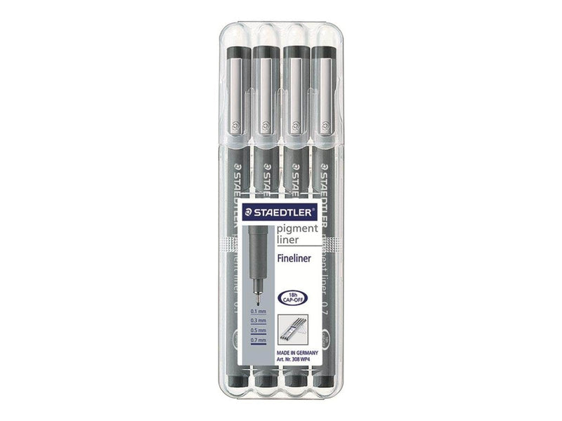Staedtler Fineliner pigment liner black 4pcs
