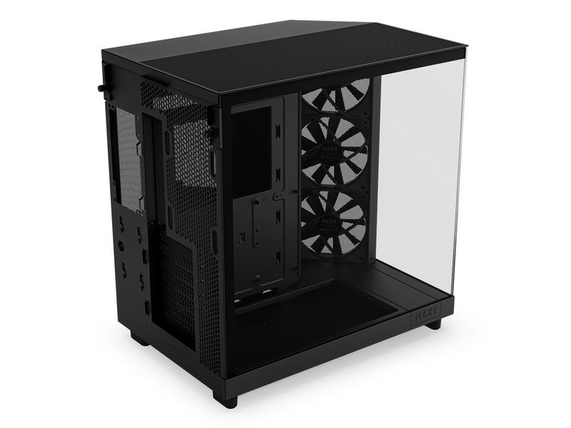 NZXT H6 Flow Compact Dual Chamber - Matte Black - Gehäuse - Miditower - Schwarz