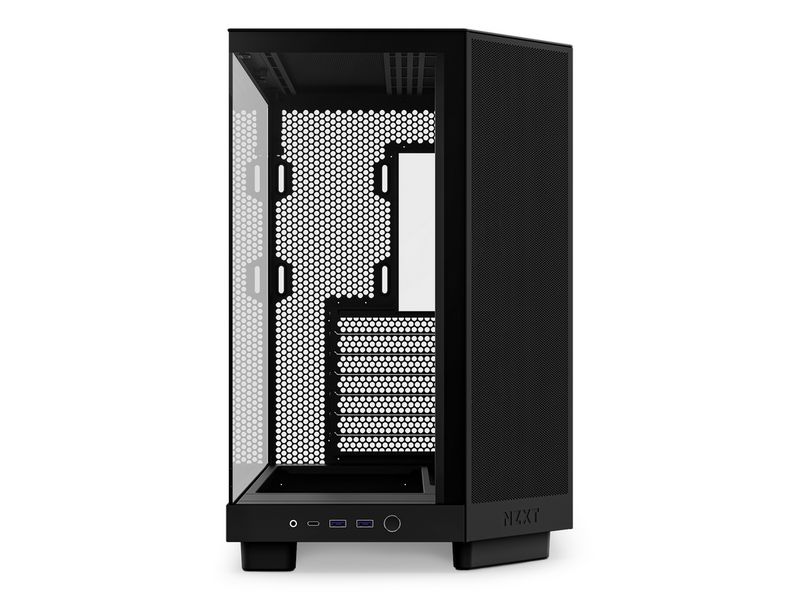 NZXT H6 Flow Compact Dual Chamber - Matte Black - Gehäuse - Miditower - Schwarz