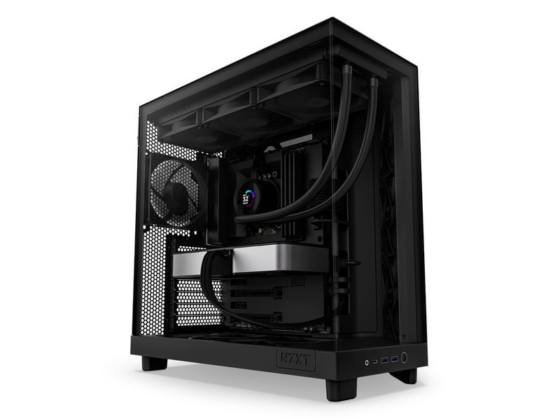NZXT H6 Flow Compact Dual Chamber - Matte Black - Gehäuse - Miditower - Schwarz