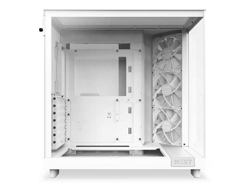 NZXT H6 Flow Compact Dual Chamber - Matte White - Gehäuse - Miditower - Weiß