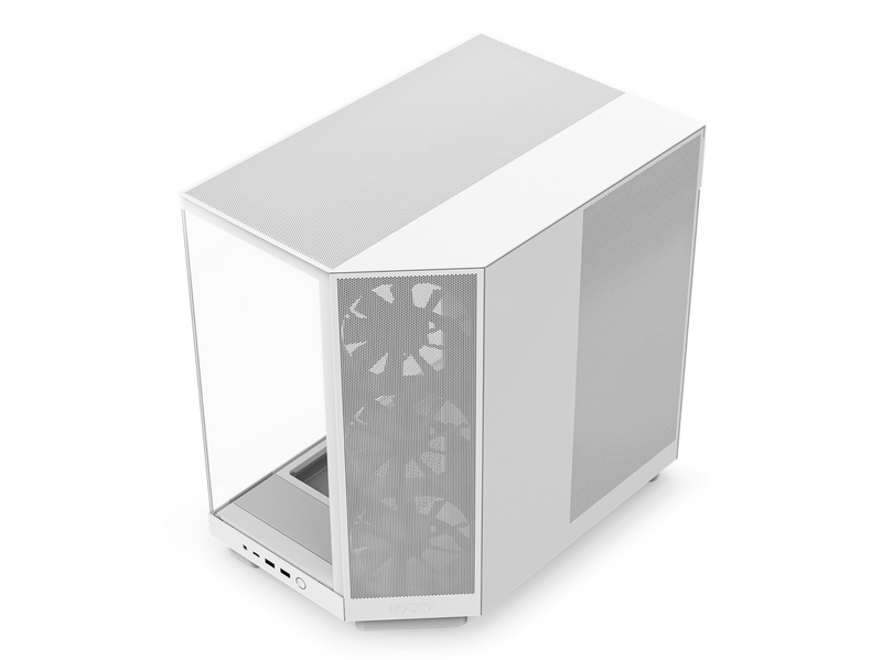 NZXT H6 Flow Compact Dual Chamber - Matte White - Gehäuse - Miditower - Weiß