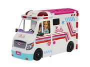 Barbie Emergency Vehicle Transforming Ambulance and Care Clinic with 20+ Pieces