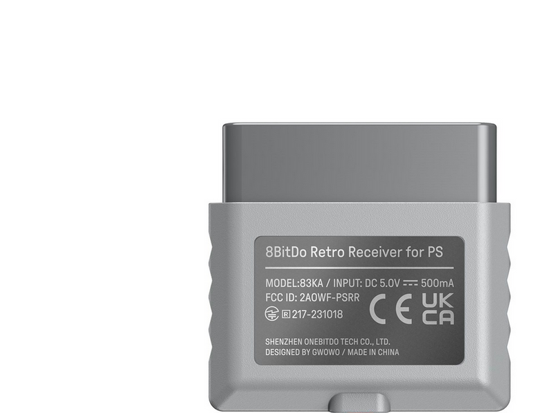 8BitDo Retro Receiver PS1/PS2 - Compatible with 8bitdo - DualShock 4 - DualSense - Switch Pro - Xbox Bluetooth Controllers