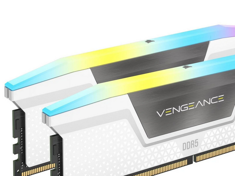 Corsair Vengeance RGB DDR5-6000 - 32GB - CL36 - Dual Channel (2 pcs) - Intel XMP - Weiß mit RGB