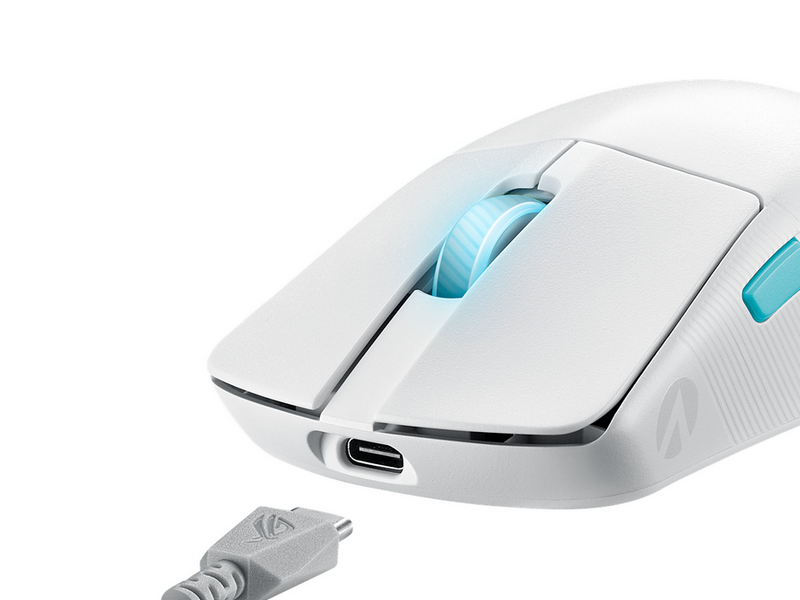 ASUS ROG Harpe Ace Aim Lab Edition Wireless Gaming - Gaming Maus (Weiß)