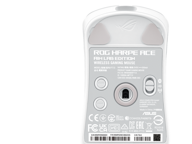 ASUS ROG Harpe Ace Aim Lab Edition Wireless Gaming - Gaming Maus (Weiß)