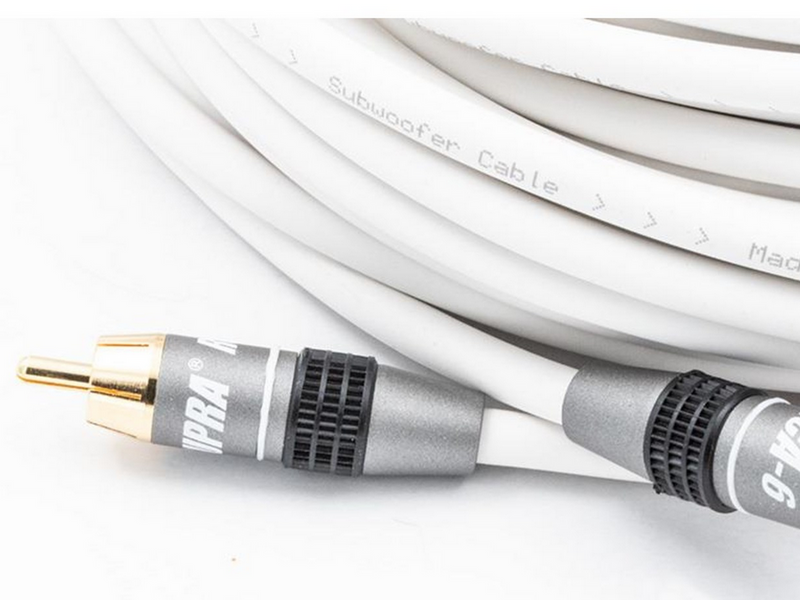 Supra Sublink - RCA-Subwooferkabel - 2m - Weiß