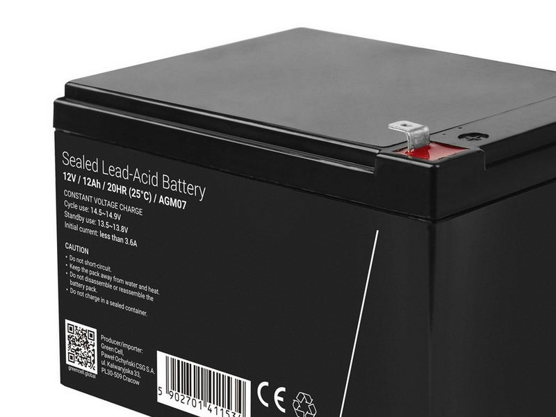 Green Cell AGM07 AGM 12V/12Ah Gel Deep Cycle