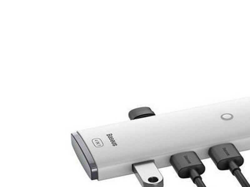 Baseus Hub 4in1 Lite Series USB-C to 4x USB 3.0 + USB-C 2m (White) USB-Hubs - USB 3.0 - 4 - Weiß
