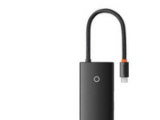 Baseus Lite Series Hub 6w1 USB-C to 2x USB 3.0 + USB-C + HDMI + SD/TF (black) USB-Hubs - USB 3.0 - 6 - Schwarz