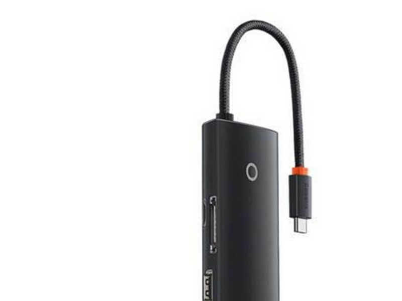 Baseus Lite Series Hub 6w1 USB-C to 2x USB 3.0 + USB-C + HDMI + SD/TF (black) USB-Hubs - USB 3.0 - 6 - Schwarz