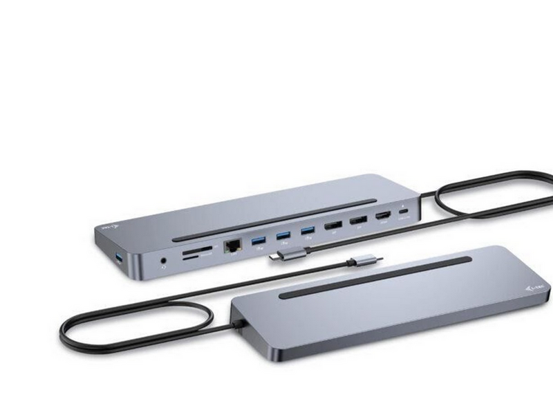 I-Tec USB-C Metal Ergonomic 3x 4K Display Docking Station + Power Delivery 100 W