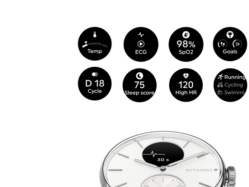 Withings Scanwatch 2 - 38mm - Weiss