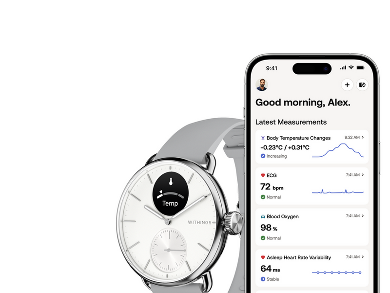 Withings Scanwatch 2 - 38mm - Weiss