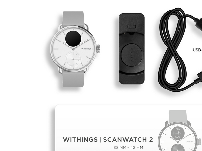Withings Scanwatch 2 - 38mm - Weiss