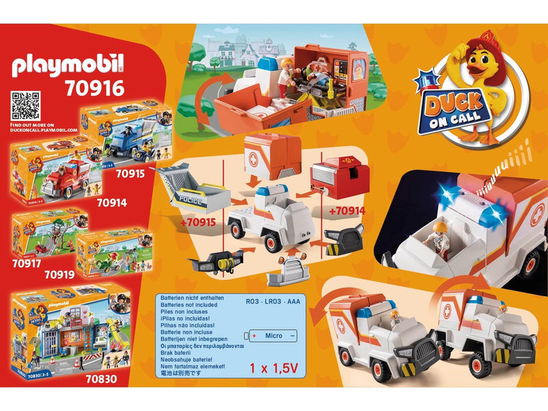 Playmobil Duck On Call - Duck On Call - Ambulance Emergency Vehicle
