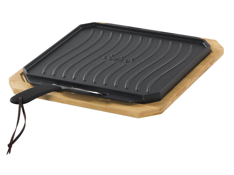 cozze Cozze wendbare gusseiserne Pfanne mit Untersetzer 330 x 330 mm.