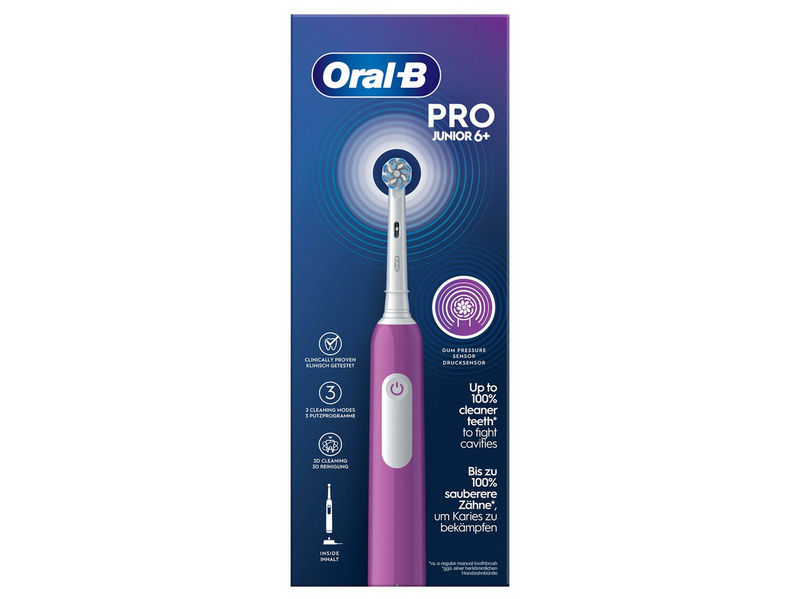 Oral-B Elektrische Zahnbürste Pro1 Junior 6+ Purple