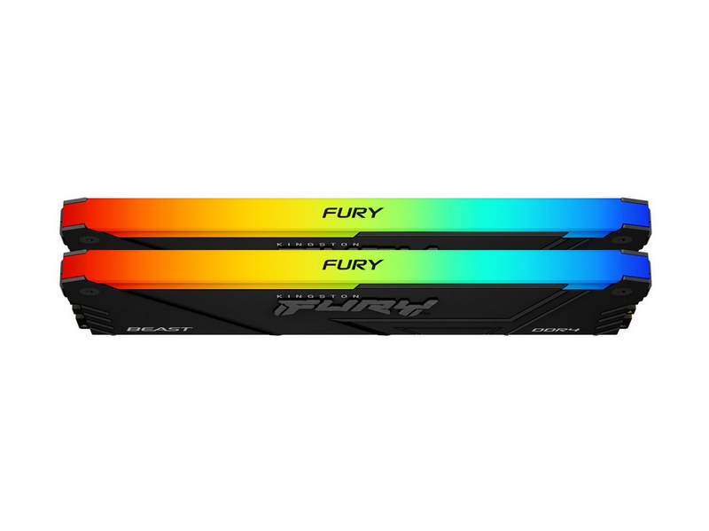 Kingston FURY Beast RGB DDR4-3600 - 16GB - CL17 - Dual Channel (2 pcs) - Intel XMP - Schwarz mit RGB