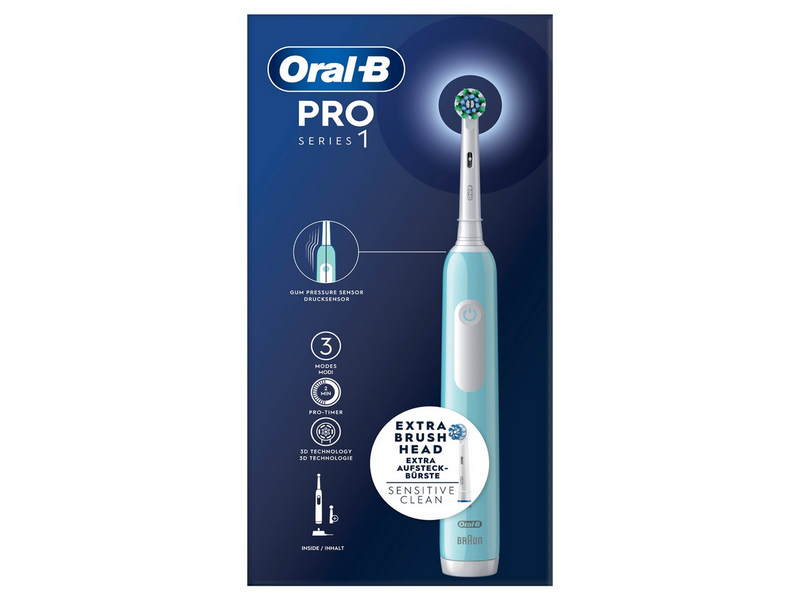 Oral-B Elektrische Zahnbürste Pro1 Turquoise + Extra Brush Head