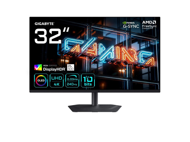32" GIGABYTE MO32U24 - 3840x2160 (UHD) - 240Hz - QD-OLED