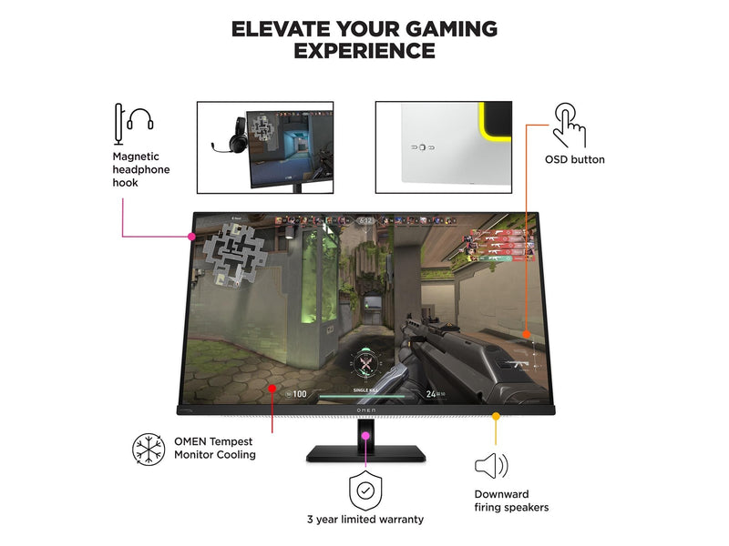 32" HP OMEN Transcend 32 - 3840x2160 (4K) - 240Hz - OLED