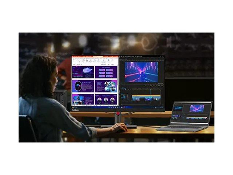 32" Lenovo ThinkVision P32pz-30 - 3840x2160 (4K) - 60Hz - IPS - 140W USB-C - KVM switch