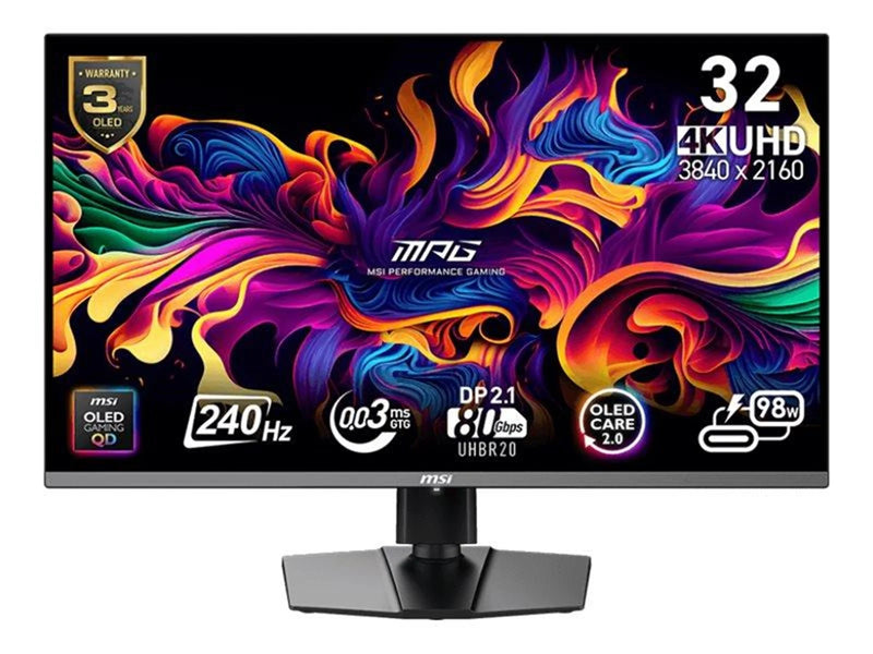 32" MSI MPG 322URXDE - 3840x2160 - 240Hz - QD-OLED - KVM switch