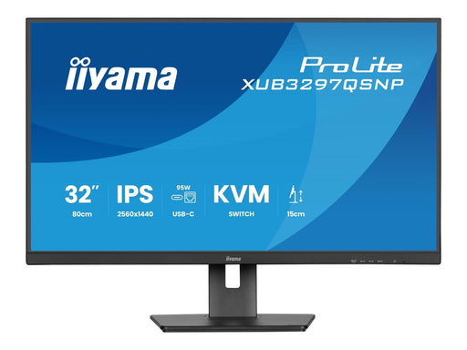 32" iiyama ProLite XUB3297QSNP-B1 - 2560x1440 (QHD) - 100Hz - IPS - KVM switch