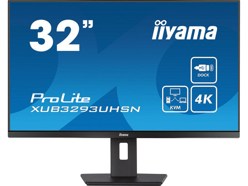 32" iiyama XUB3293UHSN-B5 - 3840x2160 (4K) - 60Hz - IPS - 65W USB-C - KVM switch