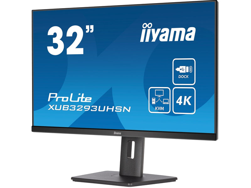 32" iiyama XUB3293UHSN-B5 - 3840x2160 (4K) - 60Hz - IPS - 65W USB-C - KVM switch