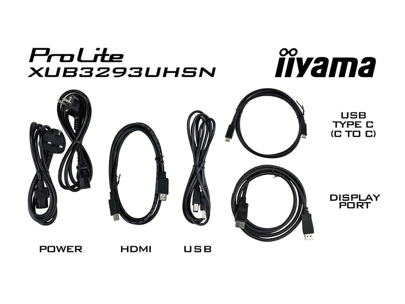 32" iiyama XUB3293UHSN-B5 - 3840x2160 (4K) - 60Hz - IPS - 65W USB-C - KVM switch