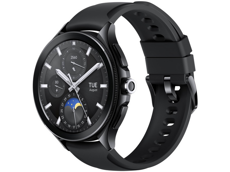 Xiaomi Watch 2 Pro - Schwarzes Gehäuse mit schwarzem Fluorkautschukarmband