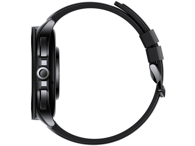 Xiaomi Watch 2 Pro - Schwarzes Gehäuse mit schwarzem Fluorkautschukarmband