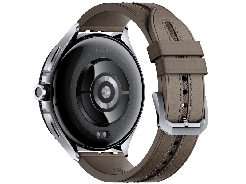 Xiaomi Watch 2 Pro - Silver Case with Brown Leather Strap