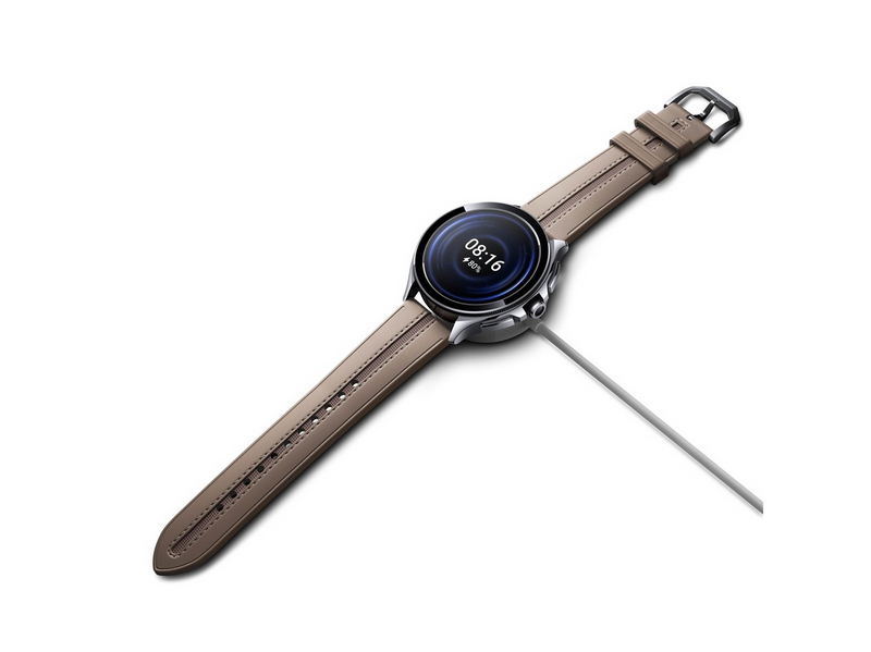 Xiaomi Watch 2 Pro - Silver Case with Brown Leather Strap