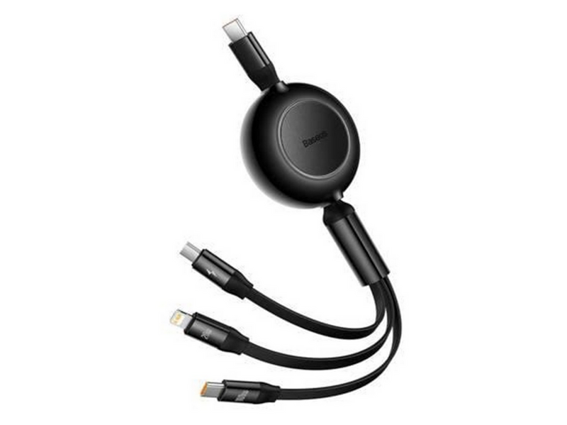 Baseus Bright Mirror 4 USB-C 3-in-1 cable for micro USB / USB-C / Lightning 100W / 3.5A 1.1m (Black)