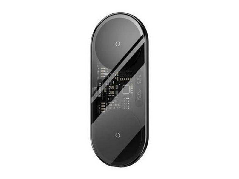 Baseus Dual Qi wireless charger Digital LED Display 20W