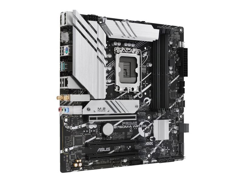 ASUS PRIME B760M-A WIFI D4 (V2) Mainboard - Intel B760 - Intel LGA1700 - DDR4 RAM - Micro-ATX