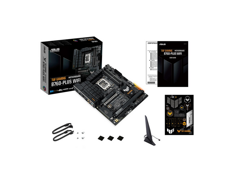 ASUS TUF GAMING B760-PLUS WIFI (V2) Mainboard - Intel B760 - Intel LGA1700 - DDR5 RAM - ATX