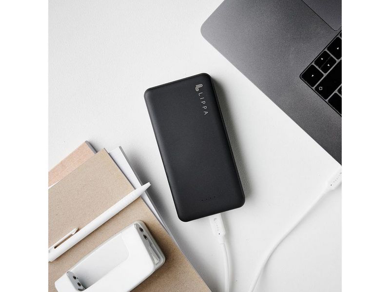 Lippa 20.000 mAh Powerbank 2 x USB-A Output - Black - 20000 Ah