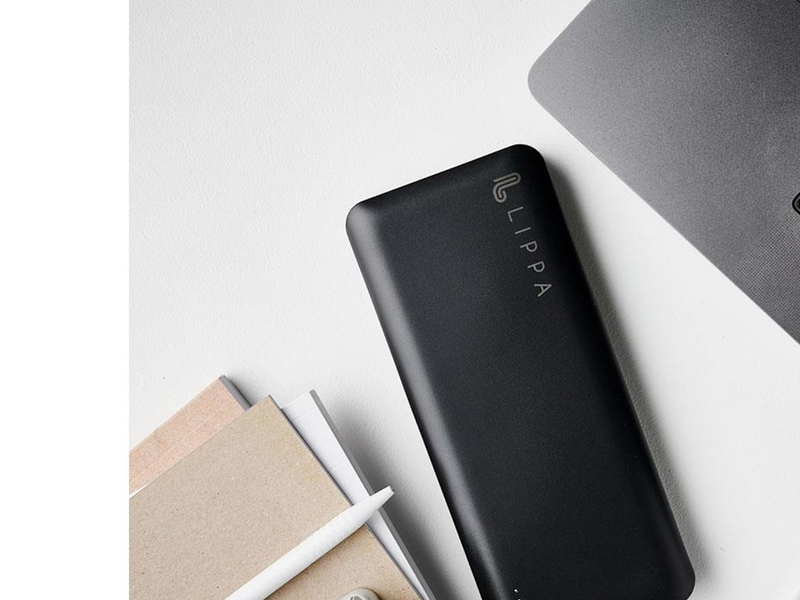 Lippa 26.800 mAh Powerbank 60W USB-C PD & QC USB-A Output - Black - 26800 mAh