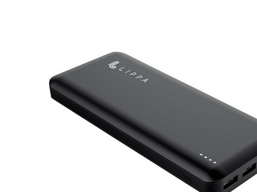 Lippa 26.800 mAh Powerbank 60W USB-C PD & QC USB-A Output - Black - 26800 mAh