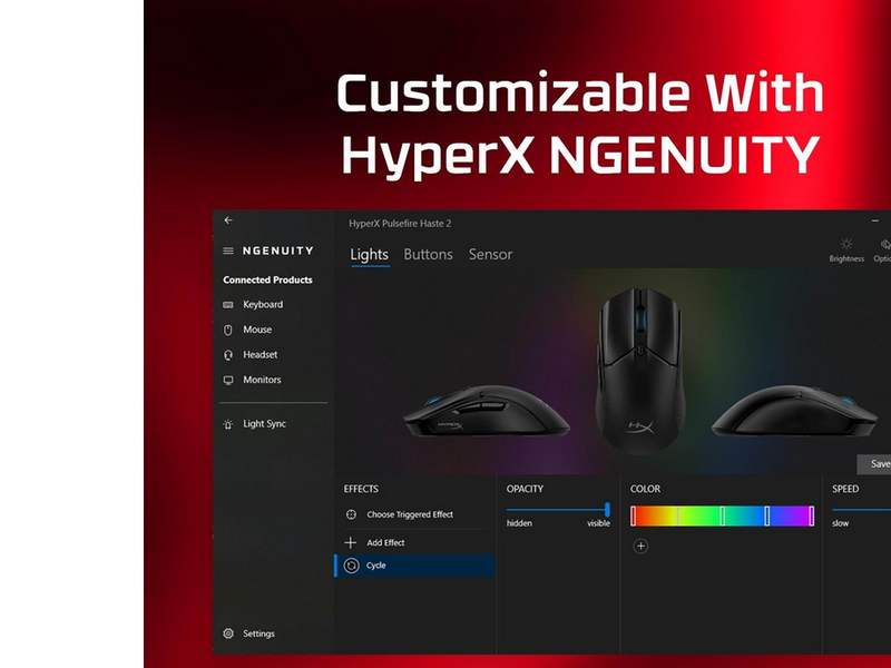 HyperX Pulsefire Haste 2 - White - Gaming Maus (Weiß)