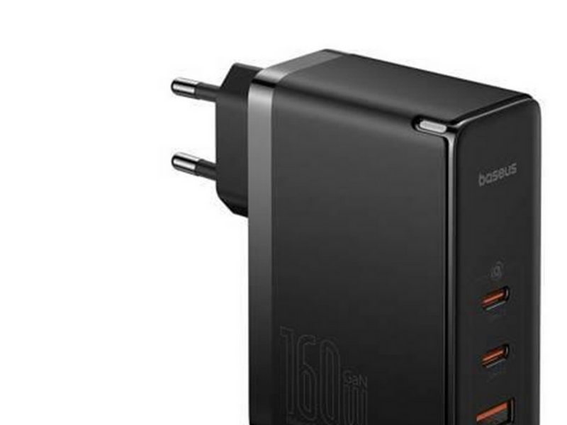 Baseus Wall charger GaN5 Pro 2xUSB-C + USB 160W (black)