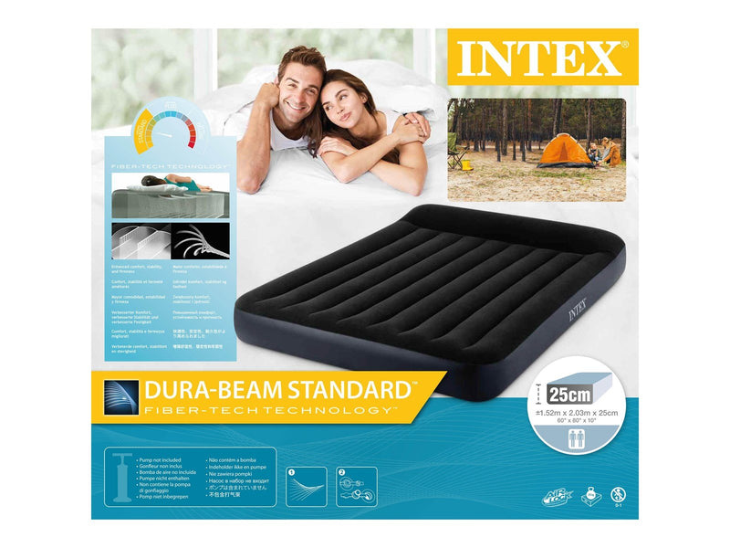 Intex Queen Dura-Beam Pillow Rest Classic Airbed 152 x 203 x